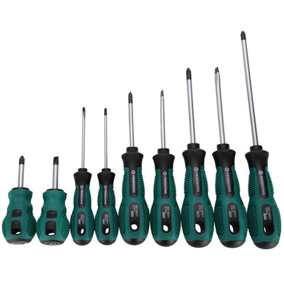 9 Pcs  Screwdriver Set Magnetic Phillips Slotted Plastic Handle