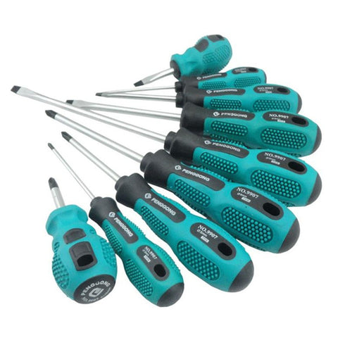 9 Pcs  Screwdriver Set Magnetic Phillips Slotted Plastic Handle