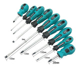 9 Pcs  Screwdriver Set Magnetic Phillips Slotted Plastic Handle