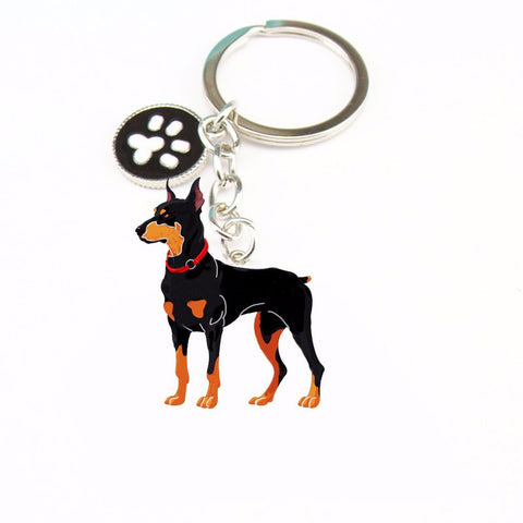 Doberman Pinscher Dog Key rings