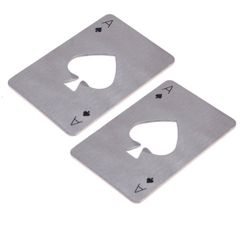 Stainless Steel Playing Card of Spades Bar Tool