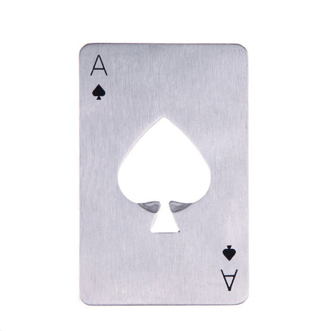 Stainless Steel Playing Card of Spades Bar Tool