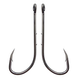 100pcs High Carbon Steel Fishing Hooks Black Offset Long Barbed Shank Baitholder Size 1 1/0 2/0 3/0 4/0 5/0 6/0