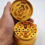 Aluminum Grinder 75MM 4 Parts Herb/Spice Grinder With Paper Storage Case