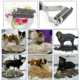 Double Side Dog Brush Dematting Matbreaker Grooming Deshedding Trimmer Tool Comb Pet Brush Rake 10/13/18 Blades