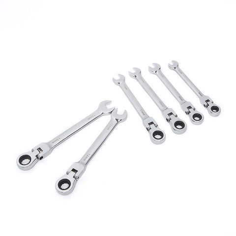 6pcs/set Ratchet Gears Wrench Set Chrome Vanadium finish- 72 tooth gear