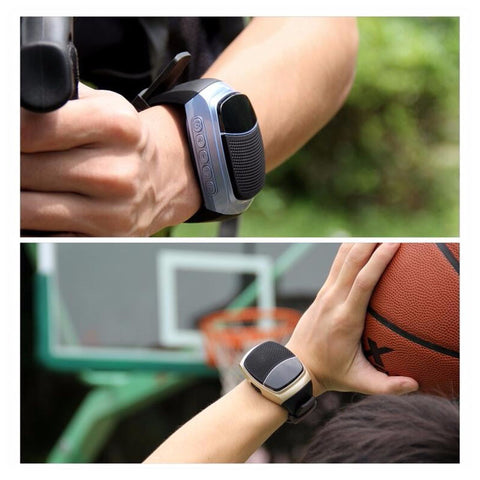 Ubit B90 Sports Bluetooth Speaker Hands-free Call TF Card Playing FM Radio Self-timer Wireless Speakers Smart Watch Time Display