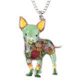 Metal Alloy Chihuahuas Dog Necklace Chain