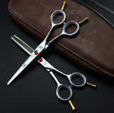 2 Scissors+1 bag Kasho 5.5/6 Inch High Quality Professional Hairdressing Scissors