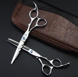 2 Scissors+1 bag Kasho 5.5/6 Inch High Quality Professional Hairdressing Scissors