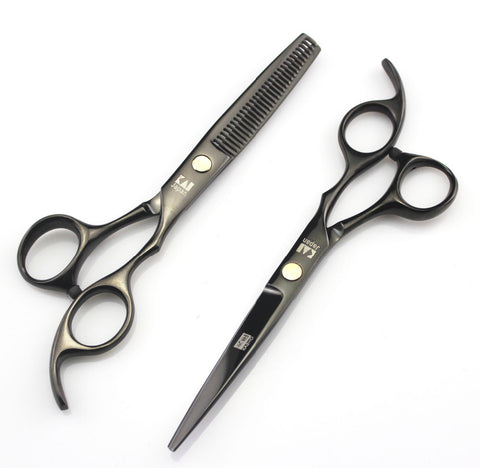 2 Scissors+1 bag Kasho 5.5/6 Inch High Quality Professional Hairdressing Scissors