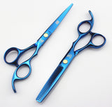 2 Scissors+1 bag Kasho 5.5/6 Inch High Quality Professional Hairdressing Scissors