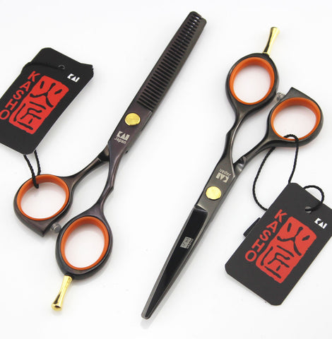 2 Scissors+1 bag Kasho 5.5/6 Inch High Quality Professional Hairdressing Scissors