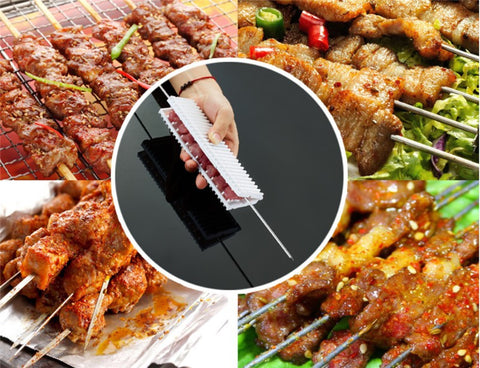 1 pcs Meat Grill Tools White Wear String BBQ Tools Multi-function Barbecue Skewer Machine Wear Meat Vegetable String