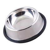 6 Sizes Stainless Steel No-Slip Pet Puppy Cat Dog Food or Drink Water Bowl