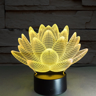 Lotus 3D colorful night lamp