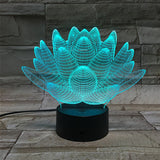 Lotus 3D colorful night lamp