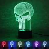 Punisher Skull 3d night lamp