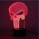 Punisher Skull 3d night lamp