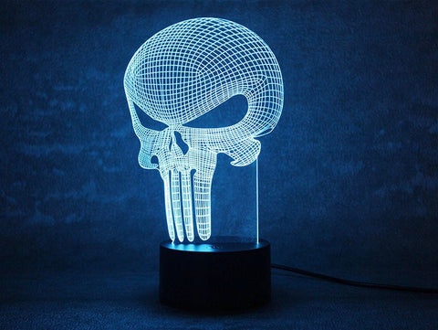 Punisher Skull 3d night lamp