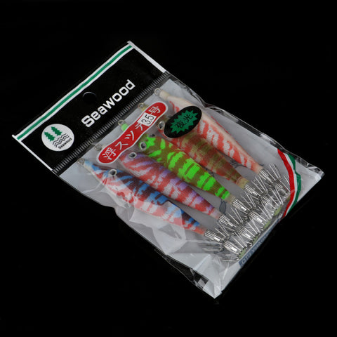 5pcs/Lot 10cm 6g 5 Color Fishing Lure Luminous Squid Octopus Hook