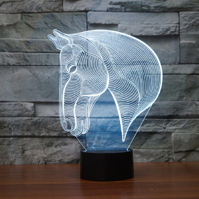 Horse 3d lamp