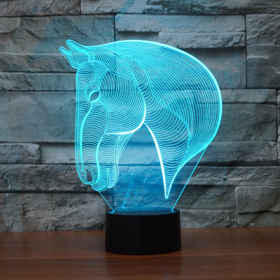 Horse 3d lamp