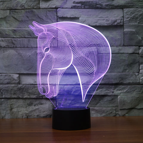 Horse 3d lamp