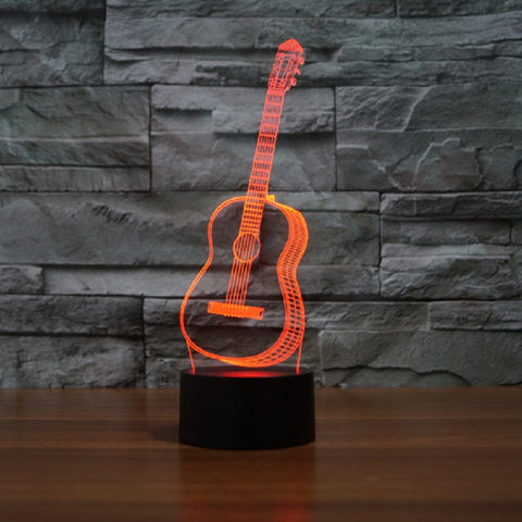 Ukulele guitar 3D night lamp