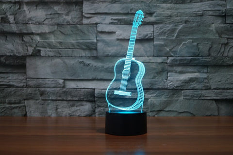 Ukulele guitar 3D night lamp