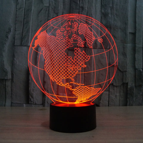 3D World Map Acrylic night lamp