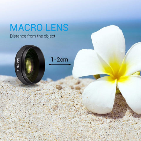 Phone Camera Lens 2 in 1 Professional HD Camera Lens Kit [0.45X Wide Angle+12.5X Macro] Clip-on Design for Smartphone