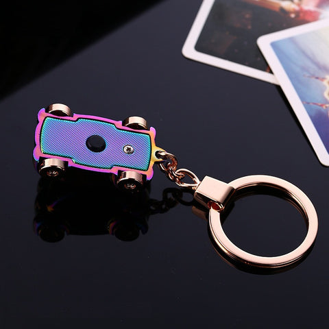 9.4CMCreative Metal lED Car Keychain car accessories Turbo Charger Key Chains Key Ring Holder Keyring Porte clef Gift Souvenirs