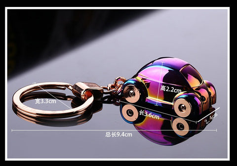 9.4CMCreative Metal lED Car Keychain car accessories Turbo Charger Key Chains Key Ring Holder Keyring Porte clef Gift Souvenirs