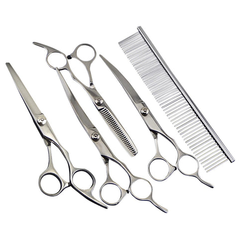 5PCS Animals Pet Dog Puppy Cat Grooming Hair Cutting Scissors Set