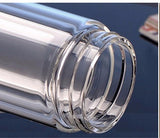 Borosilicate Glass Water Bottle Double-layer Transparent Crystal Glass Water Bottle 500ml Drinkware