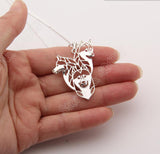 Siberian Husky Family Necklace 3D Cut Out Necklaces & Pendants