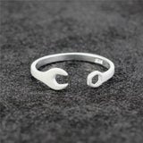 S925 Sterling Silver spanner Wrench Ring