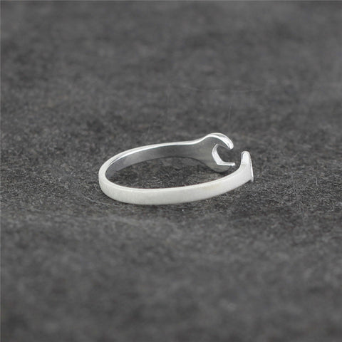 S925 Sterling Silver spanner Wrench Ring
