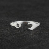 S925 Sterling Silver spanner Wrench Ring