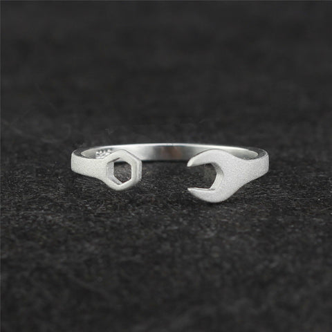 S925 Sterling Silver spanner Wrench Ring