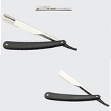 Barber Straight Razor Shaving Pocket Knife Men Shaver Double Edge Blades Fold Knife + 10 Blades