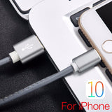 20cm / 100cm Super Strong Leather Metal Plug Micro USB Cable for iPhone 6 6s Plus 5s 5 iPadmini / Samsung / Xiaomi