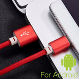 20cm / 100cm Super Strong Leather Metal Plug Micro USB Cable for iPhone 6 6s Plus 5s 5 iPadmini / Samsung / Xiaomi