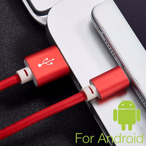 20cm / 100cm Super Strong Leather Metal Plug Micro USB Cable for iPhone 6 6s Plus 5s 5 iPadmini / Samsung / Xiaomi