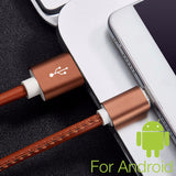 20cm / 100cm Super Strong Leather Metal Plug Micro USB Cable for iPhone 6 6s Plus 5s 5 iPadmini / Samsung / Xiaomi