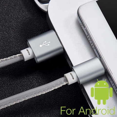20cm / 100cm Super Strong Leather Metal Plug Micro USB Cable for iPhone 6 6s Plus 5s 5 iPadmini / Samsung / Xiaomi