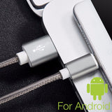 20cm / 100cm Super Strong Leather Metal Plug Micro USB Cable for iPhone 6 6s Plus 5s 5 iPadmini / Samsung / Xiaomi