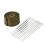 Exhaust Pipe Header Heat Wrap Resistant Downpipe 10 Stainless Steel Ties 5mx5cm