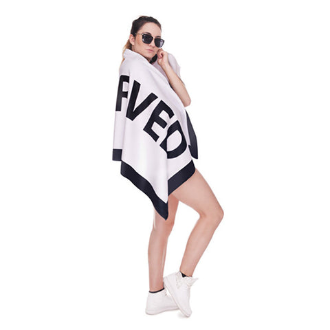 3D Letter digital printing reserved microfiber bath towel